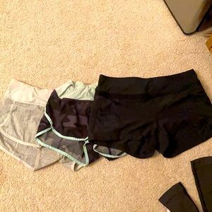 3 pairs of lululemon shorts
